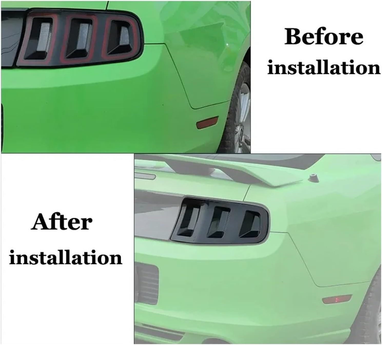 Lamp Hoods Compatible with Ford Mustang 2010 2011 2012 2013 2014 Car Rear Taillight Lamp Tail Light Decor Cover Stickers Accessories