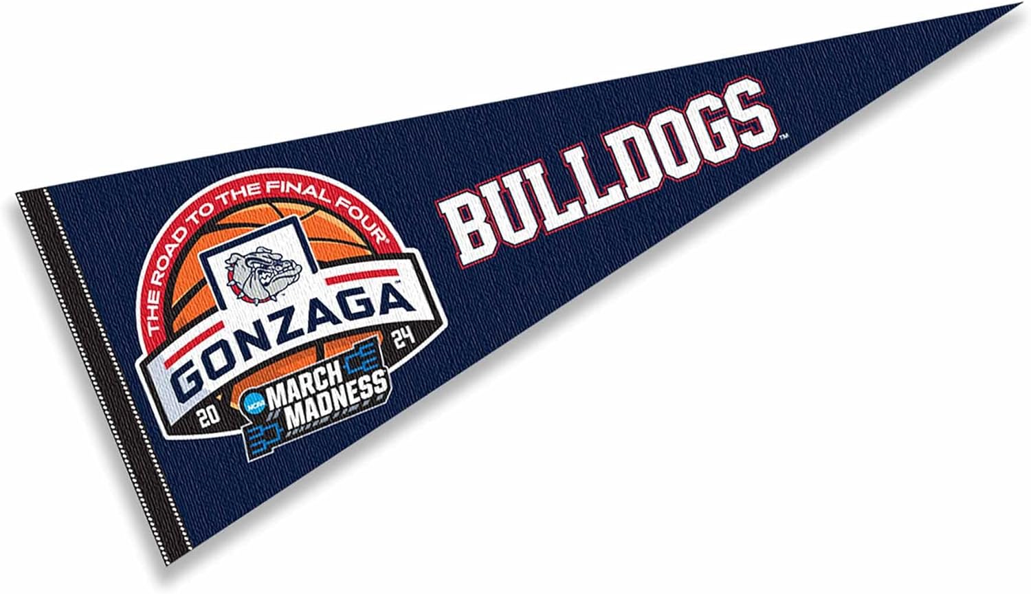 Gonzaga University 2024 March Basketball Madness Pennant Banner Flag