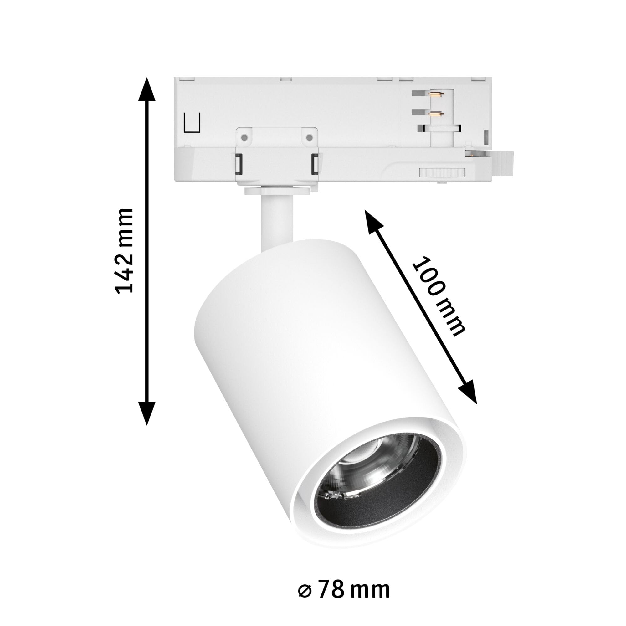 Paulmann 96577 ProRail3 LED Schienenspot Kratos 36° 3100lm 25W 4000K 230V Weiß Schienenbeleuchtungssystem
