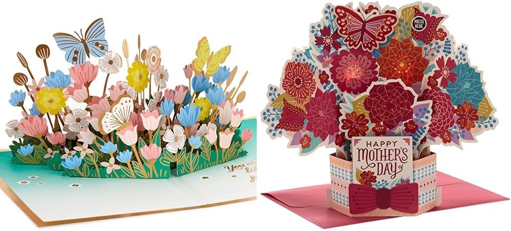 Hallmark Mother's Day and All Occasion Pop Up Cards with Lights and Sound (Thankful for You, Happy by Pharrell Williams)