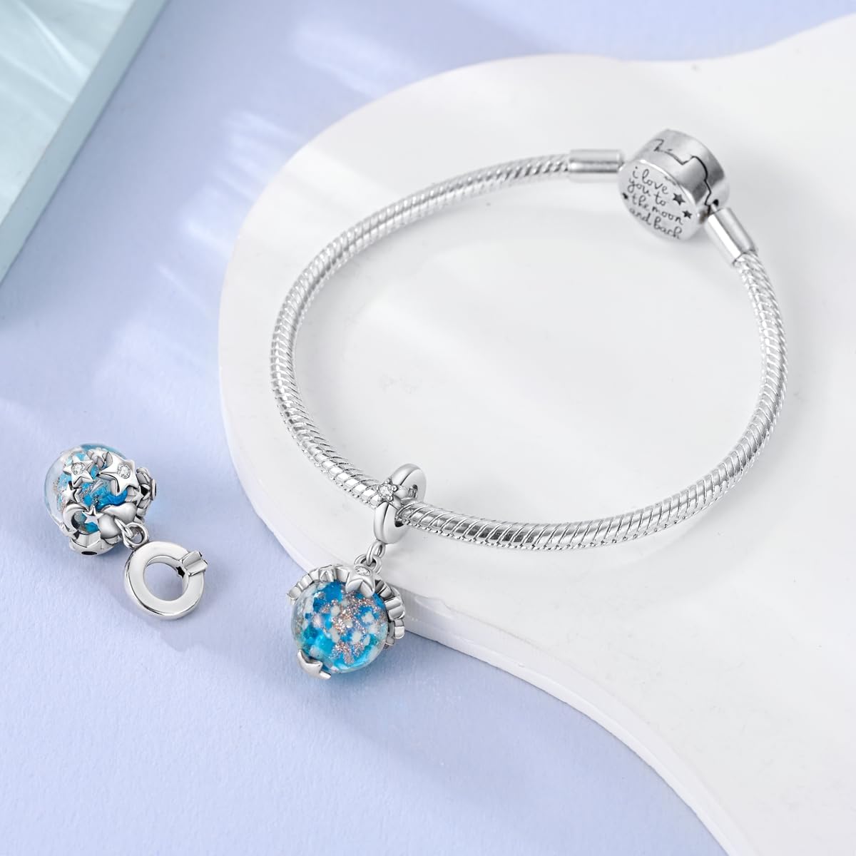 Parmuz 925 Sterling Silver Charm for Bracelet Necklace Dangle Love Mom Ocean travel Butterfly Party Charm Beads Pendants DIY Jewelry for Women - Image 3