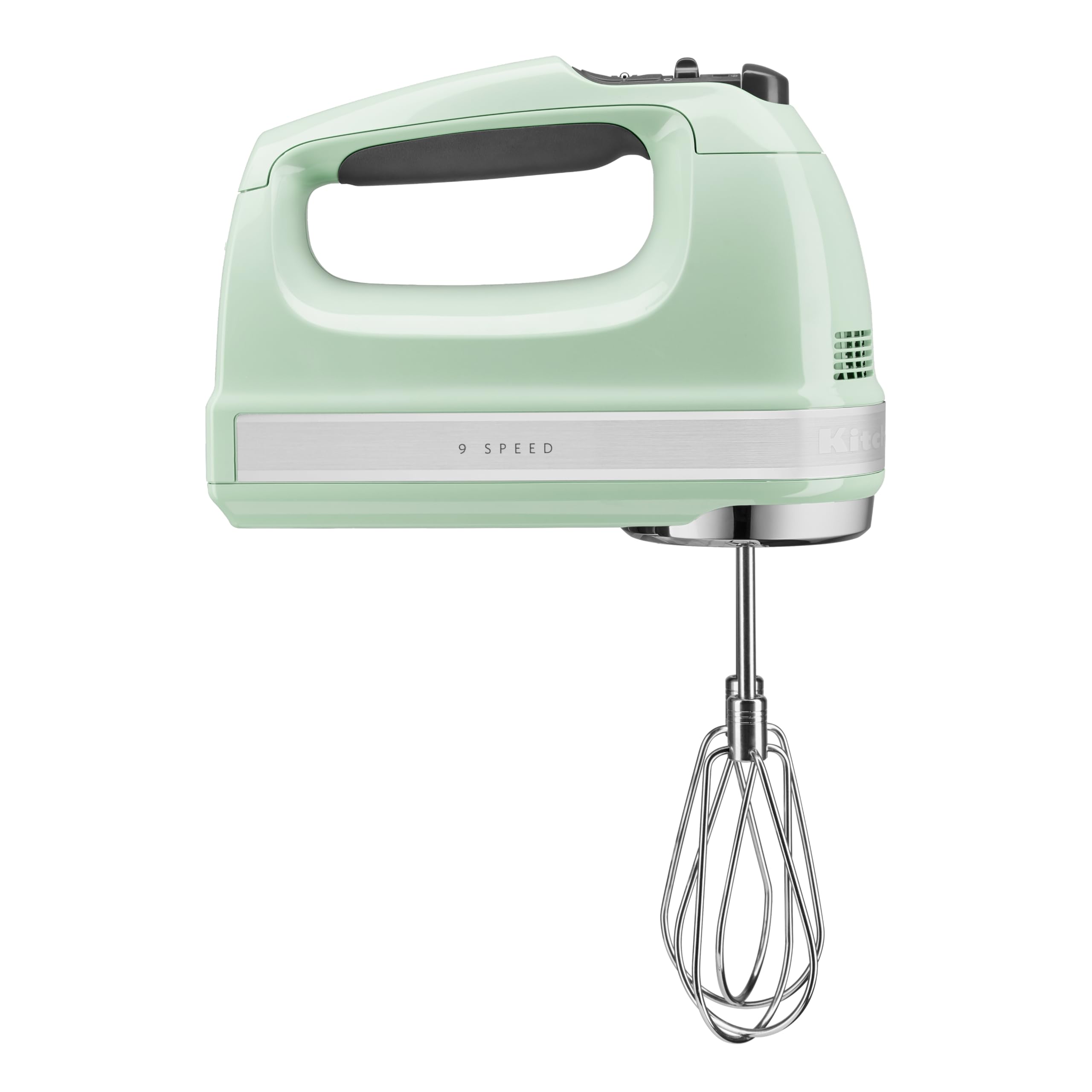 KitchenAid Batteur à Main 9 Vitesses, Moteur CC 85W Silencieux avec Démarrage Doux, 6 Accessoires – Fouets, Crochets & Tige, Cordon Pivotant, Sac de Rangement, Pistache