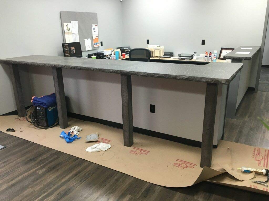 Concrete Countertop Mix by Walttools Tru Kast (Gray) Pre-Blended, All-in-One, High-Strength, Castable