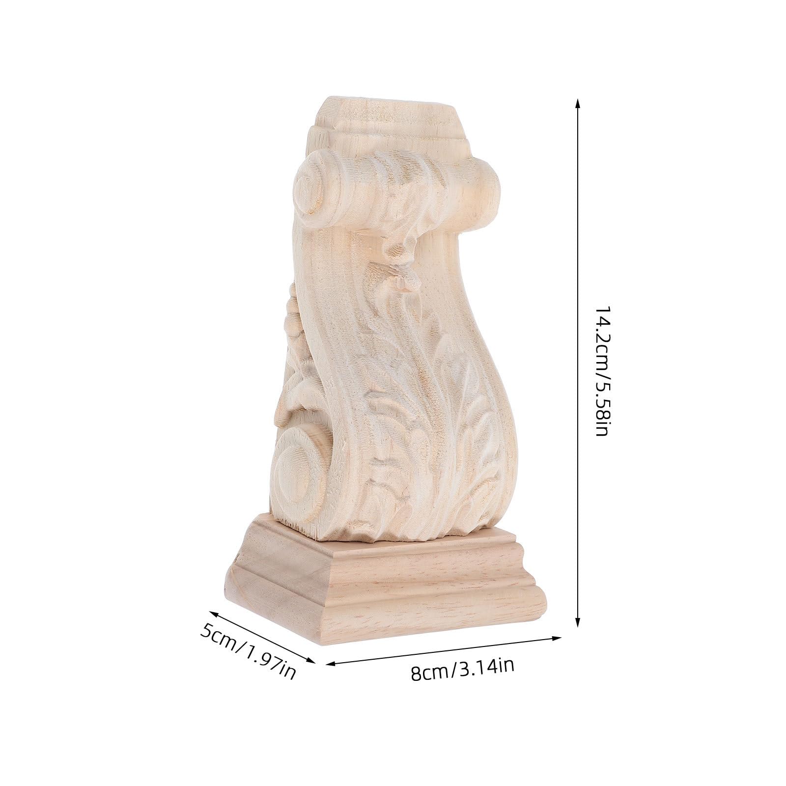 Gatuida Wood Carved Corbels Decorative European Style Wooden Column Capitals for Archways Unique Design Sturdy and Easy to Use for Home Decor - Image 4