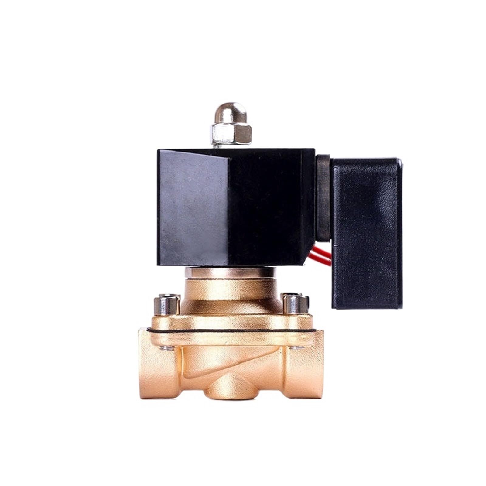 HKYPCOKVK 1/2" Normally Closed Brass 24VDC 12VDC 110VAC 220v gas Non Hot Solenoid Valve ForLong Working(BSPT-220VAC)