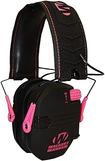 Walker's - Protector auditivo electrónico Razor, delgado, color rosa