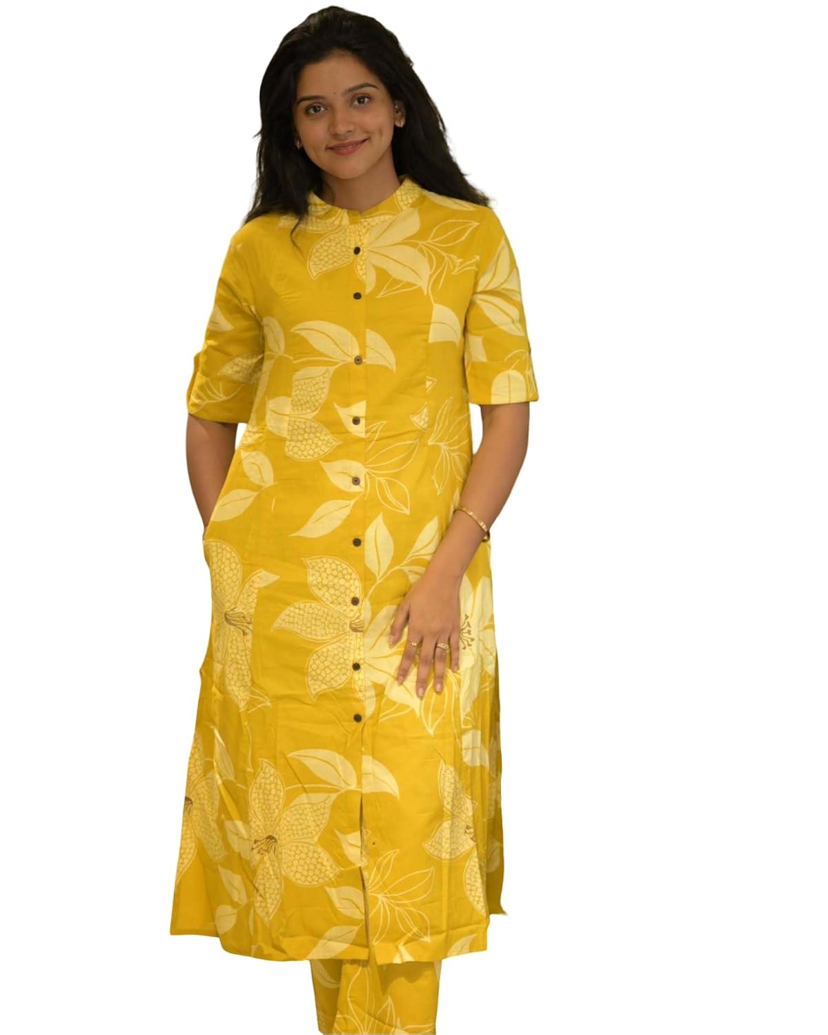 Bee M Pee Designer Floral Cotton Kurta Cord Set for Women Long Stylish Kurtis Bee M Pee Designer Floral Cotton Kurta Cord Set for Women Long Stylish Kurtis