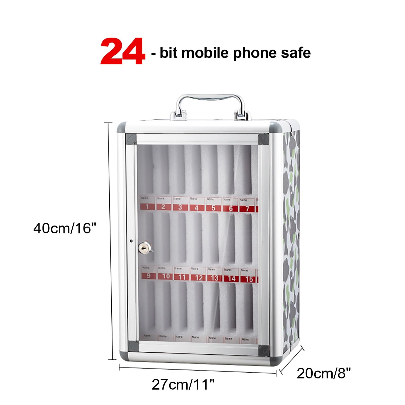 Sichere Handy-Spindbox für Klassenzimmer und Büro, Safe für Smartphones, Lo Cell Jail, Größe 39 x 20 x 65 cm, 27 x 20 x 40 cl für Gadts und Geräte