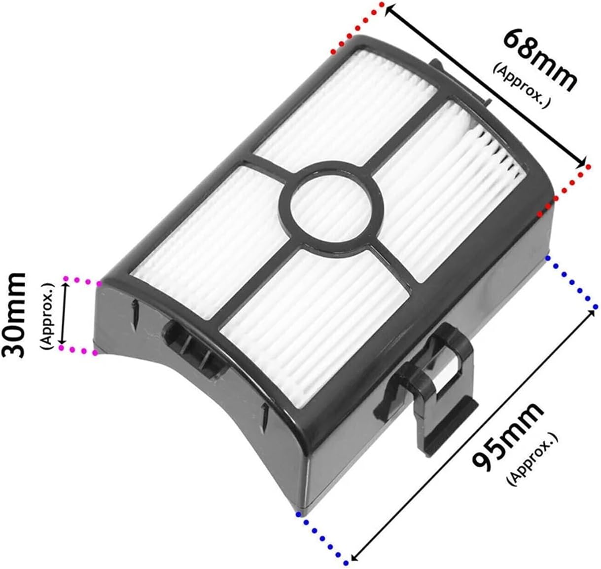 EtliN Vacuum Cleaner Set Compatible with Shark HZ500 HZ500UK HZ500UKT Sweeping Robot Roller Brush Filter Replacement Kit Spare Parts Compatible with Home
