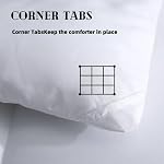 DOWNCOOL Comforter Queen Size-White All Season Duvet Insert -Lightweight Quilt-Down Alternative Hotel Comforter with Corner Tabs (White, Queen 88x92 Inches)