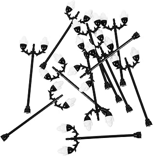 KOMBIUDA 12 Pçs Simulação Lâmpada De Rua Decoração Acessórios Para Casa De Bonecas Mini Acessórios Para Bonecas Miniaturas Iluminação De Rua Para Casa De Bonecas Miniatura Iluminação De