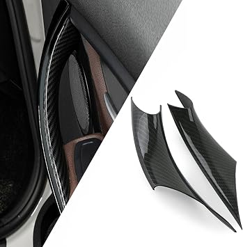 Htostar Racing 2pcs Door Handle Cover for BMW 3 Series 4 Series Driver Side and Passenger Side Door Pull Steering Wheel Cover for BMW F30 F35 320i 320Li 328i 328Li 335i Pull Handle 2012-2018 Carbon