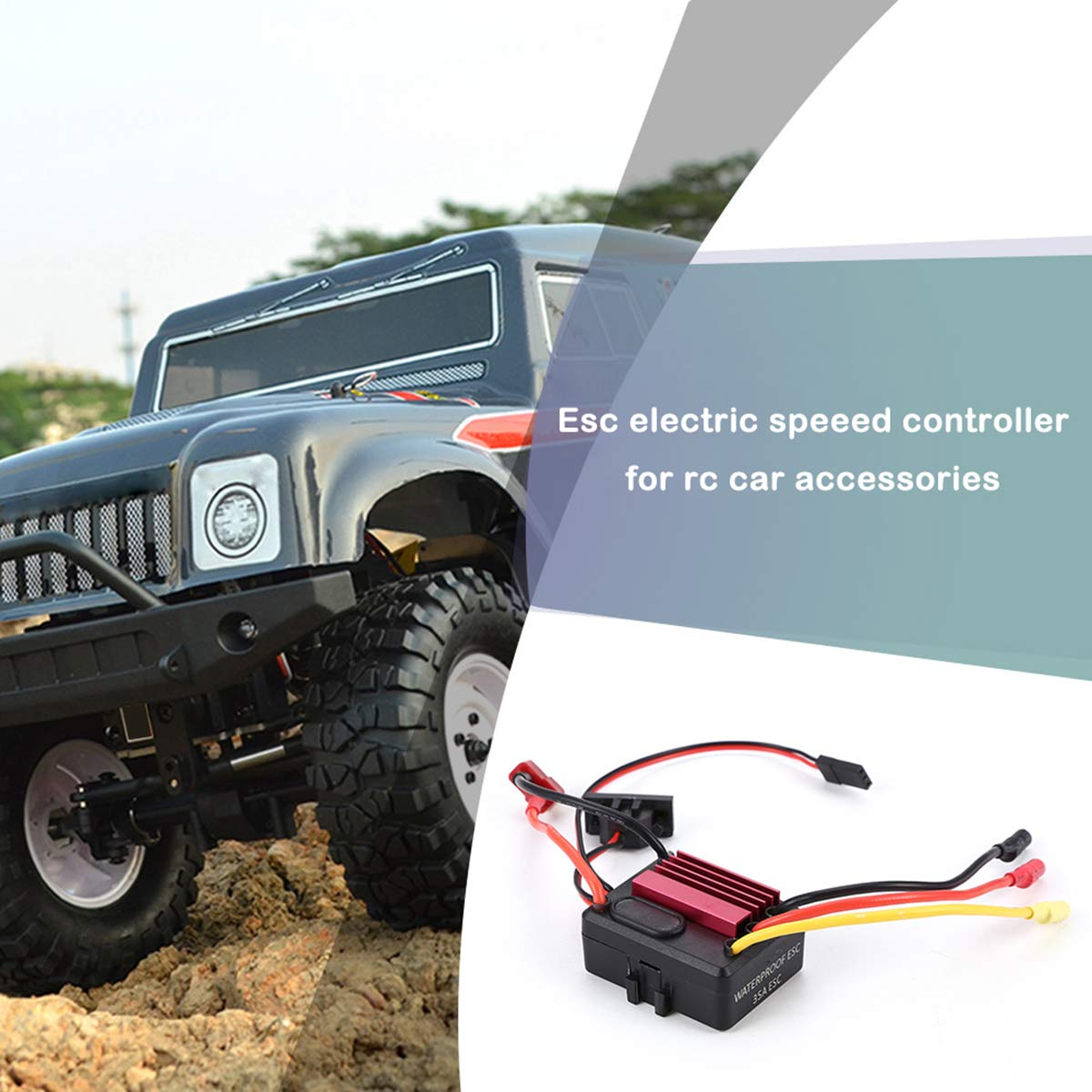 SunshineFace 35A Esc Impermeabile Regolatore di Velocità Sensorless Brushless per Auto 1/16 1/18 1/20 Rc
