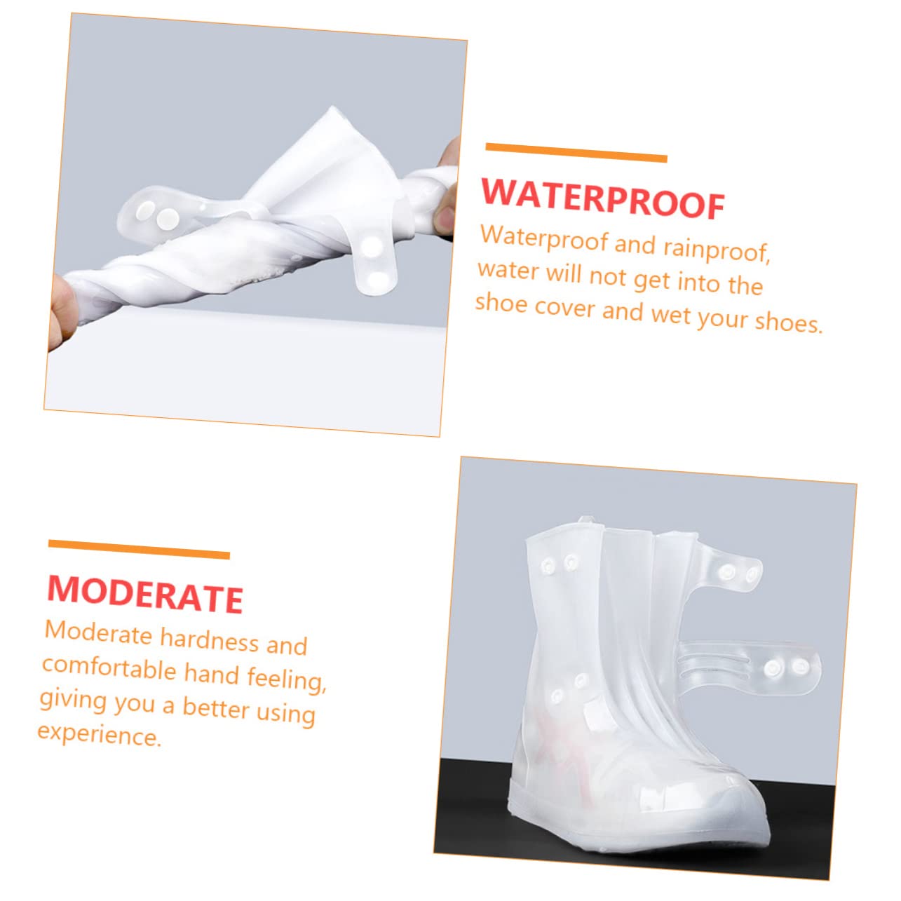 Hemobllo copriscarpe antiscivolo copriscarpe da esterno trazione copriscarpe riutilizzabili sovrascarpe riutilizzabile copri scarpe per pioggia protezione per scarpe da pioggia pvc