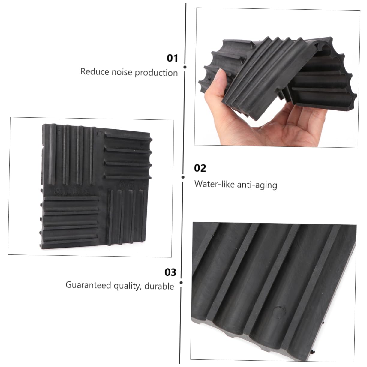 4pcs Vibration Isolation Pads Damping Mats for Appliances Car Sound Matting Solid Rubber Vibration Pad