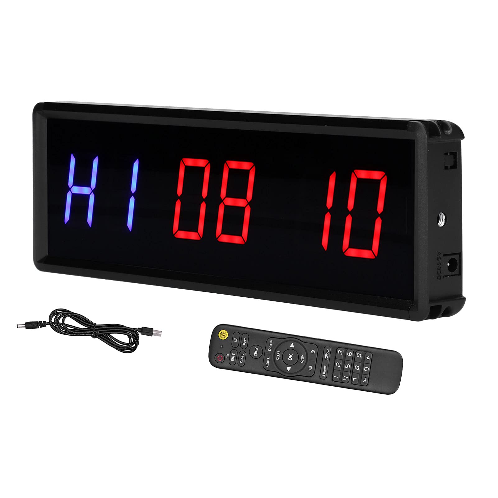 Alomejor LED Interval Timer with Remote Control | Pantalla de alto contraste, Múltiples funciones, Operación remota, Ideal para entrenamiento físico