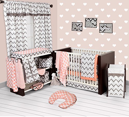 Bacati - 2 Pack Solid Girls 100% Cotton Percale Universal Baby Us Standard Crib Or Toddler Bed Fitted Sheets (Coral) #TOP7