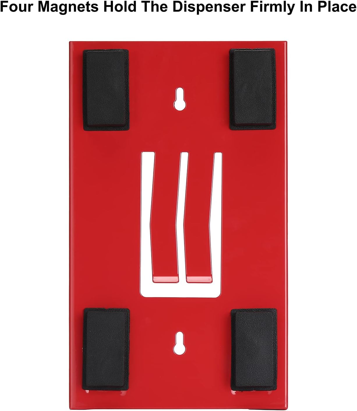 CASOMAN 2-Pack Magnetic Glove & Tissue Dispenser, Black & Red, 8LB Capacity, Wall Mount, Glove Box Holder