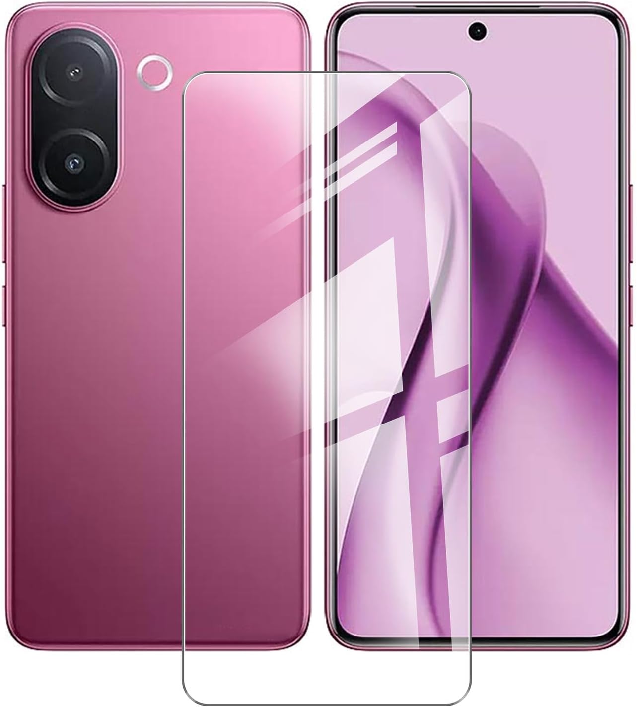 Tempered Glass Screen Protector for Vivo V60e (6.77 Inch) 9H Hardness Screen Protector, Anti-Scratch Anti-Fingerprint Tempered Glass Screen Protector for Vivo V60e