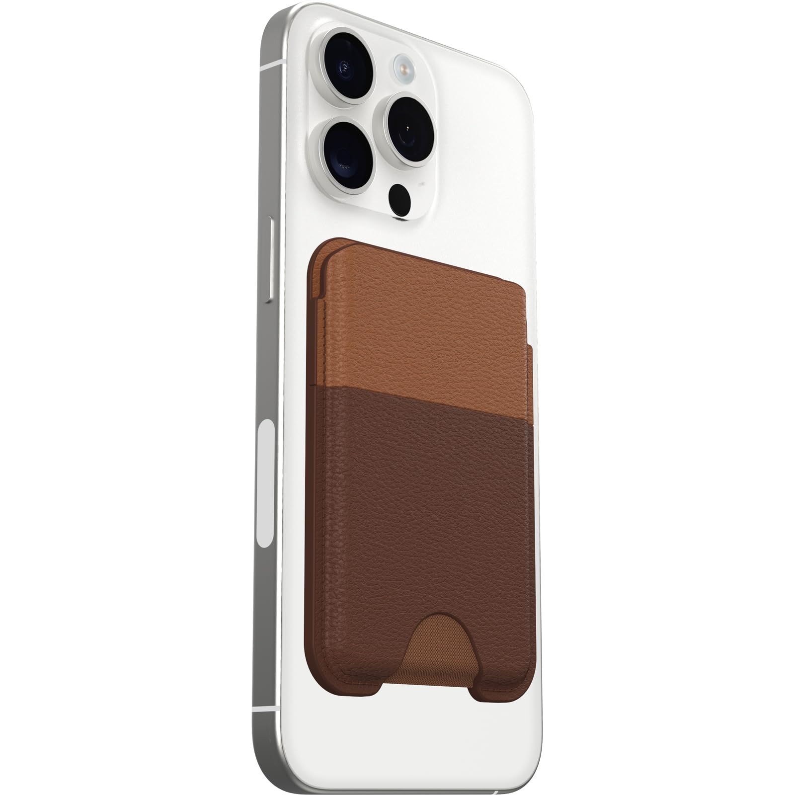 OtterBox Symmetry Cactus Leather Wallet für MagSafe, Soft-Touch Wallet mit 2-3 Fächern für Karten, Starke magnetische Ausrichtung und Befestigung MagSafe Produkten, kompatibel mit iPhone, Braun