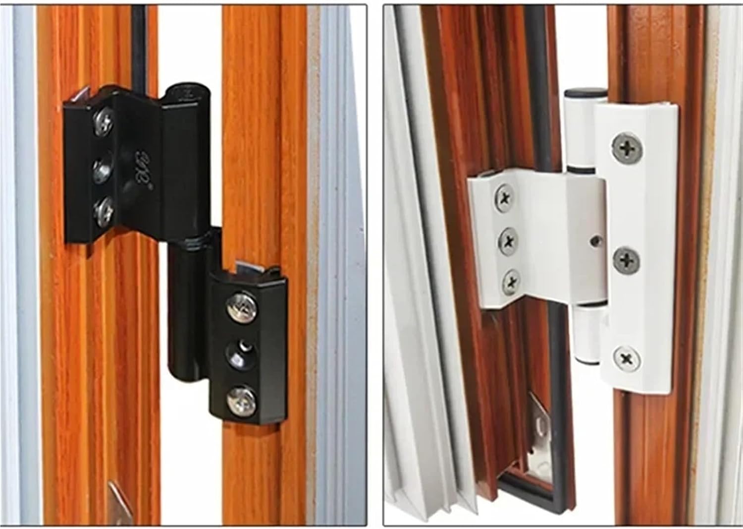 Insulation Broken Bridge Folding Hinges Aluminum Alloy Door and Window Broken Bridge Hinge Furniture Hardware 1Pcs(Black-90mm)