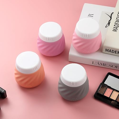 Vista 170 de Gemice Recipientes de viaje para artículos de aseo personal, tarros de crema de silicona aprobados por la TSA, tamaño de viaje con bolsa