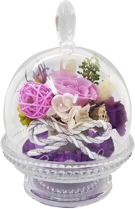 Amazon New お供え 仏花 琴 プリザーブドフラワー 高級 ガラスドーム お彼岸 仏壇 納骨堂 ご進物 お盆 喪中 琴単品 プリザーブドフラワー オンライン通販