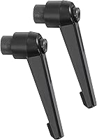 Vista 8 de uxcell 2 perillas ajustables M5, mango de rosca hembra, botón de trinquete de liberación rápida, perno giratorio para maquinaria de torno