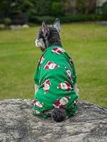 Vista 6 de Lanyar pijama de Navidad para mascotas para perro, para festividades, 100 % algodón, de Papa Noel, del reno Rudolph