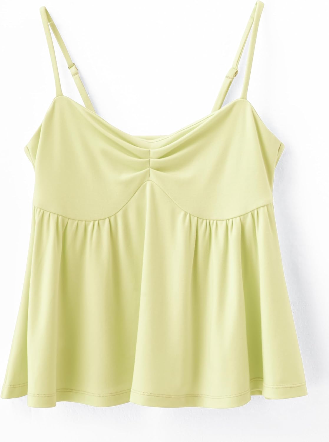OMKAGI Cute Peplum Camisole Tops for Women Built in Bra Sleeveless Going Out Tank Top - Image 7