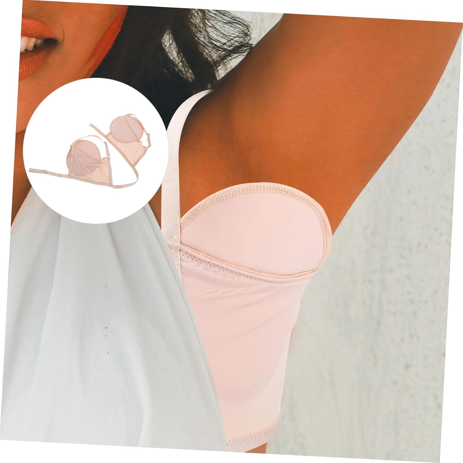 1Pair Washable Underarm Sweat Pads for Women Breathable and Comfortable Armpit Cushion to Absorb Sweat Skin Friendly and Reusable for Daily Wear