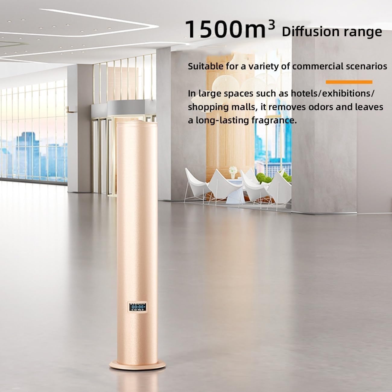 Máquina De Aire De Aroma Inteligente, Difusor De Aromaterapia Bluetooth, Nebulización De Condensación Sin Agua, Cobertura De 1500 M³, Difusor De Aceite De Máquina De Fragment, Gold