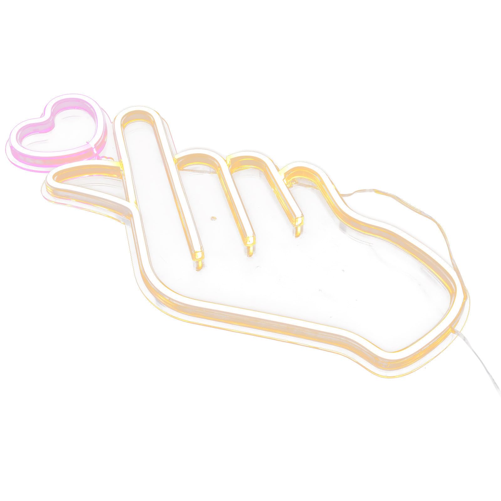 Enseigne Néon LED de Cœur, Décoration Murale Acrylique