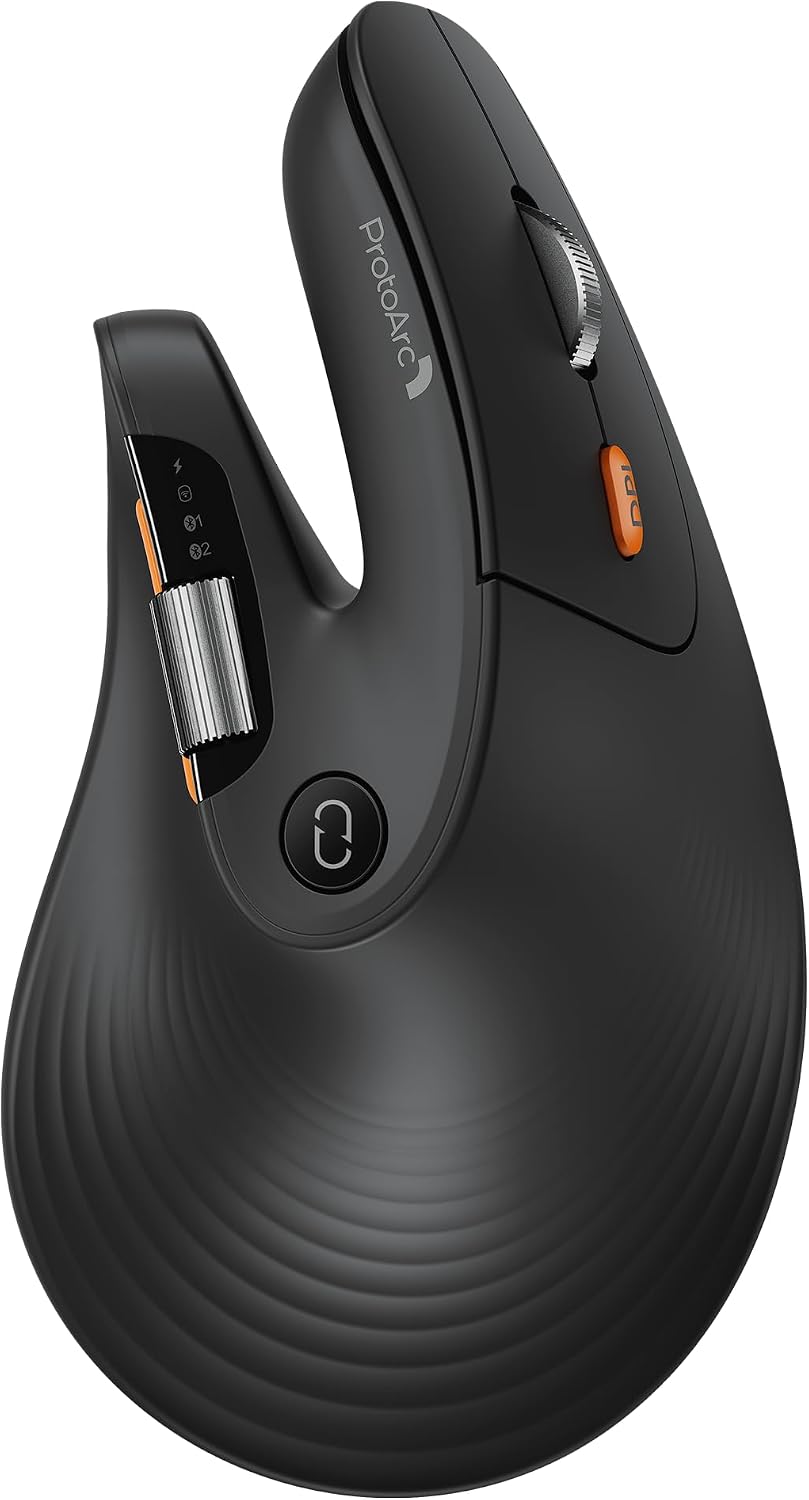 ProtoArc EM11 Pro Mouse Ergonomico Verticale con Rotella di Scorrimento Orizzontale
