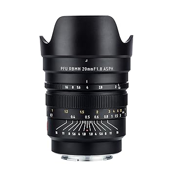 VILTROX 20mm f/1.8 Wide-Angle Full Frame Manual Focus Prime Lens for Sony E-Mount, Black