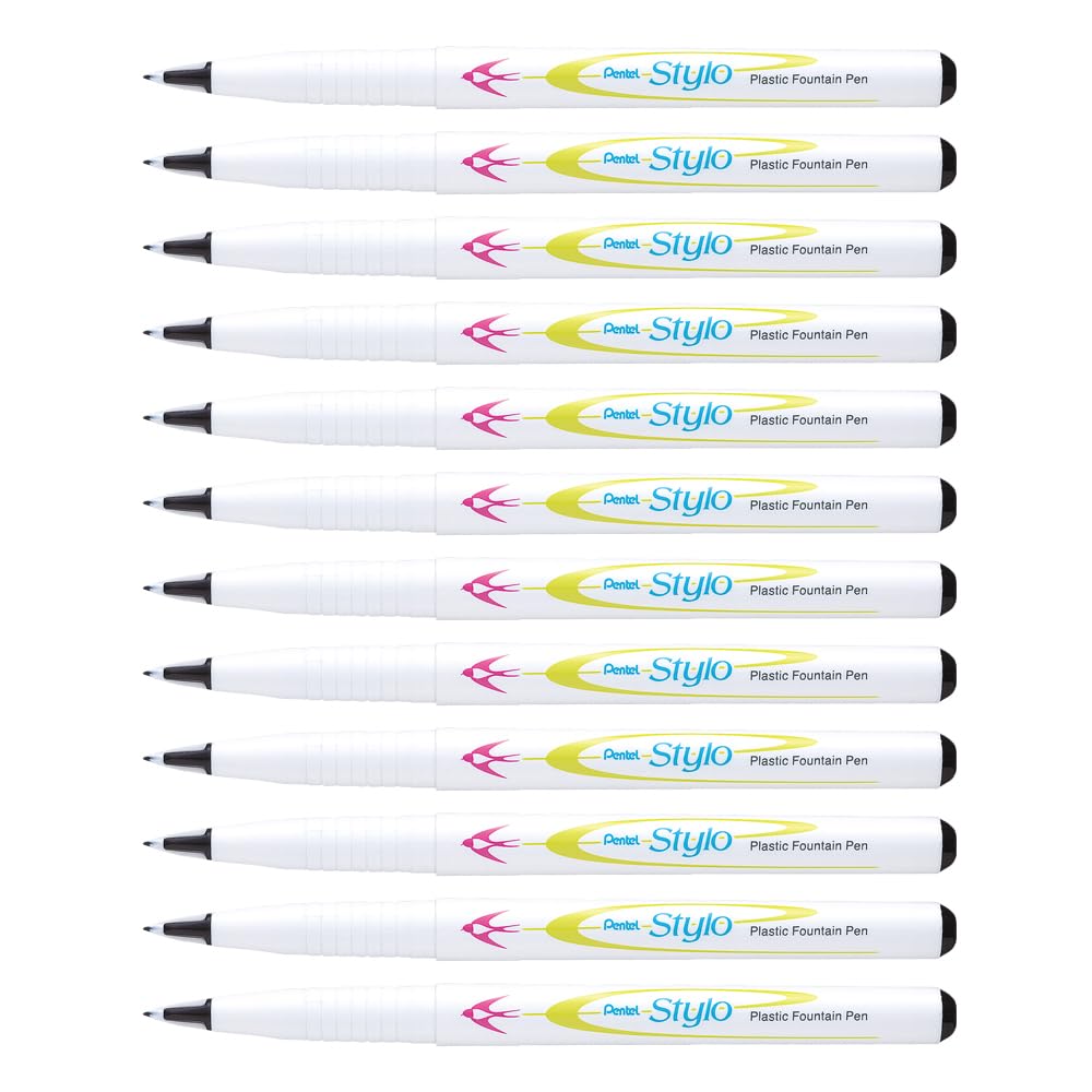 Stylo Fountain Pen - Black (Pack of 12)