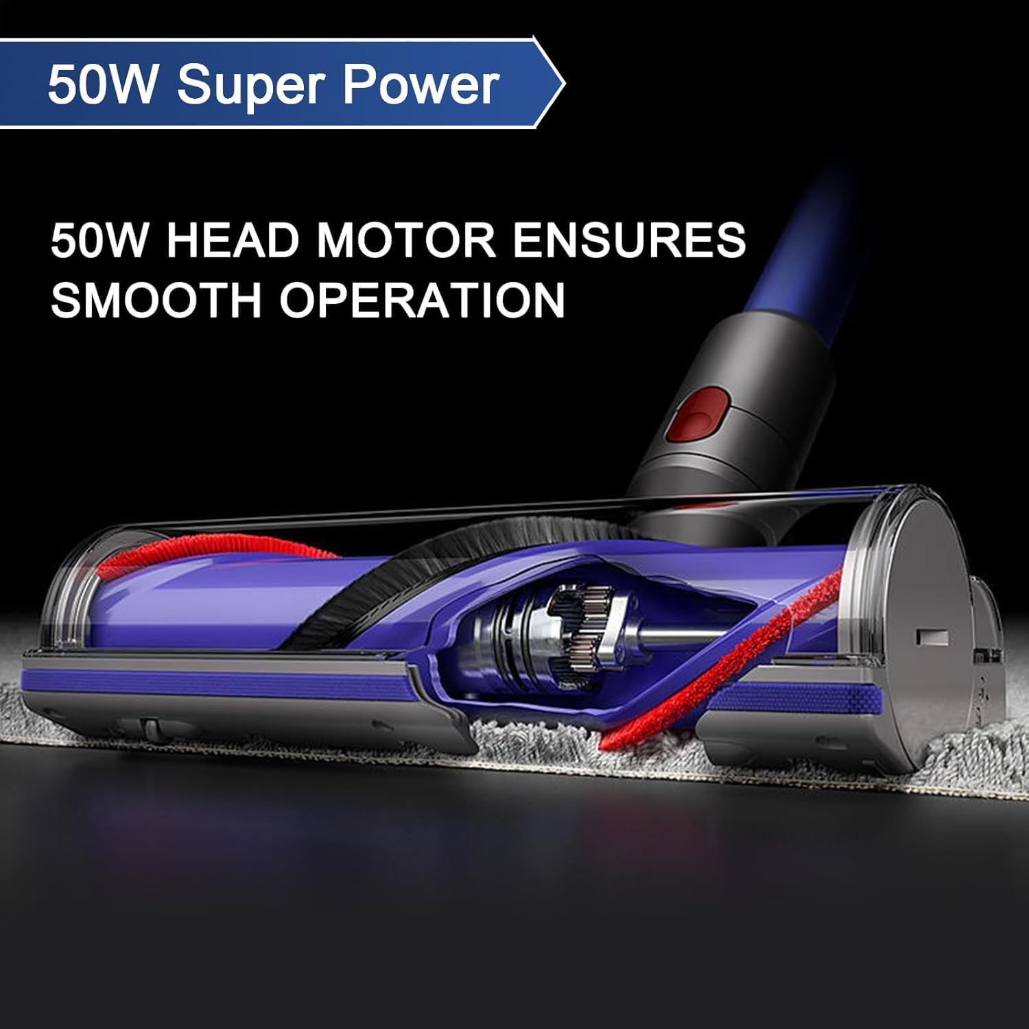Tête de Brosse électrique pour Dyson V7 V8 V10 V11 V15 SV10 SV11 SV12 SV14 Motorhead - Pièce de Remplacement pour Brosse à Rouleau, Compatible Tapis & Sols Durs