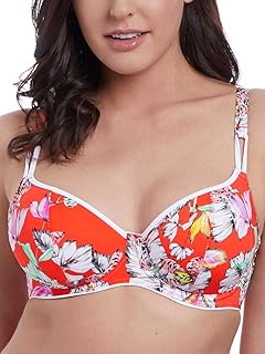 Wildflower Plunge Bikini Top - Rojo - 65D
