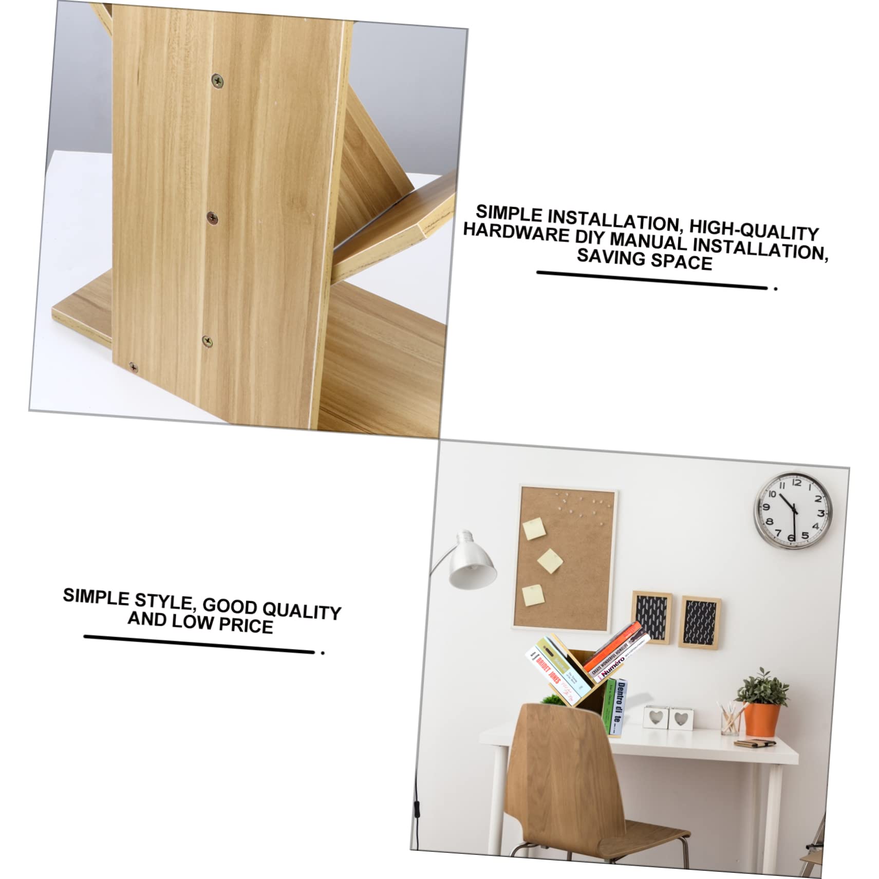 1stück Lagiges Desktop Bücherregal Aus Kreativer Organizer Für Schulbücher Magazine Und Mehr Für Büro Schlafzimmer Und Studenten Stabil Und Einfach Zu Montieren