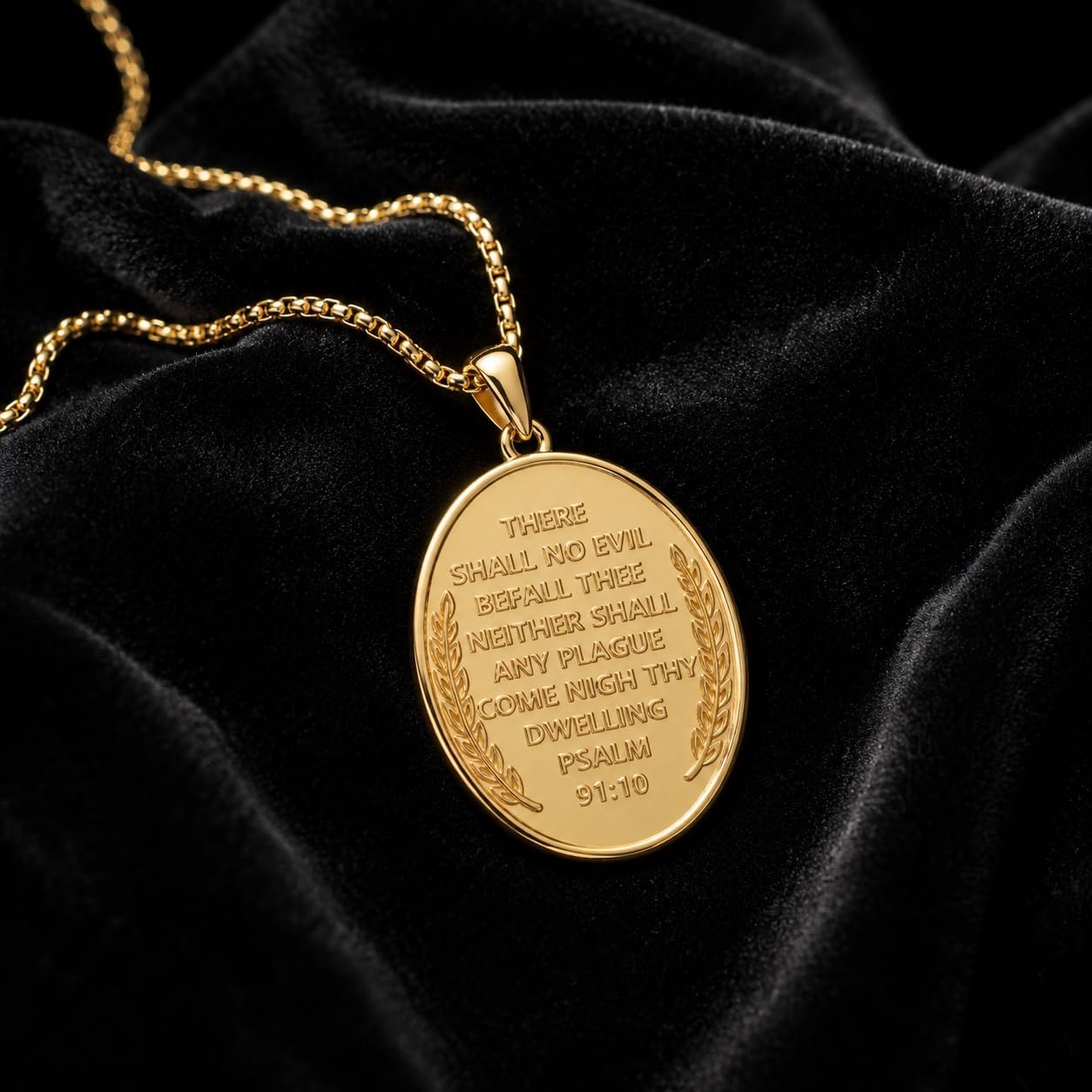 Patron Saint Necklace 14K Gold Medal Catholic Pendant Christian Religious Amulet Jewelry Gift for Men Women