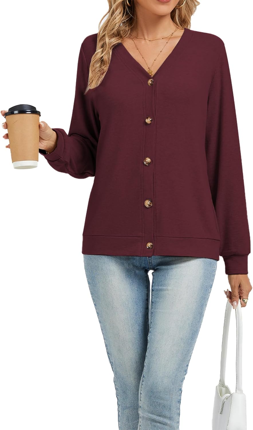 Cardigan Sweaters for Women Business Casual Lightweight Button Down Cardigans Fall Outfits Fashion Clothes - Image 3