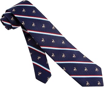 Democratic Party Donkey Stripe Navy Blue Microfiber Skinny Tie