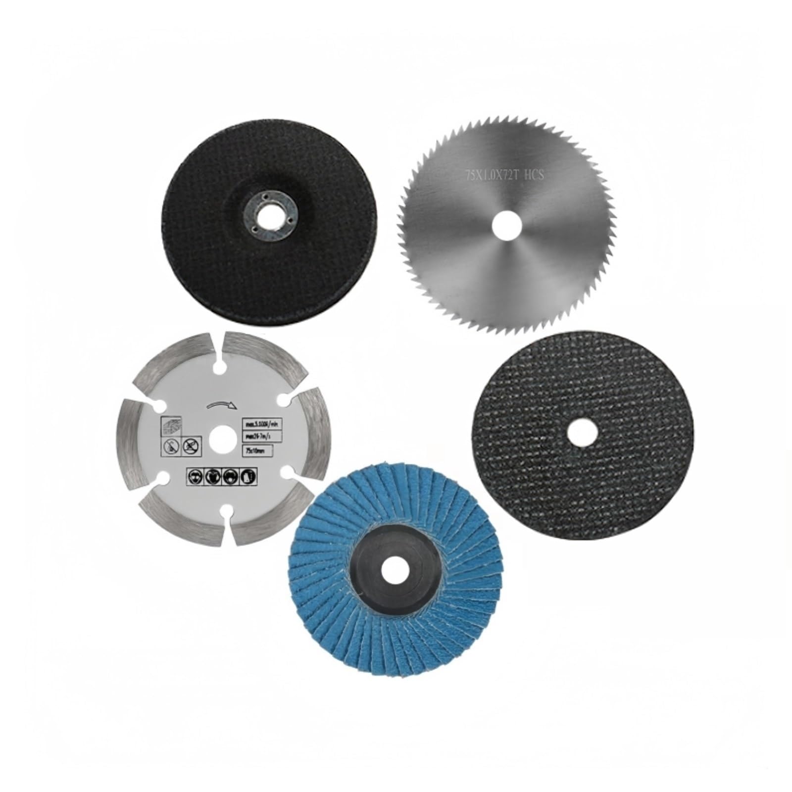 HERYBDCK 3 Inch Metal Cutting Disc Angle Grinder Polishing Wheel Mini Cutting Saw Blade Angle Grinder Accessory Set for Wood Iron