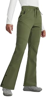 Baleaf Women's Fleece Lined Waterproof Hiking Pants - Thermal Insulated Softshell Ski Pants with Pockets & Boot-Friendly Design