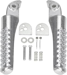 Mini Bike Foot Pegs Footrest Assembly for Coleman BT200X CT200U Trail 200 CT200U-EX CT100u Trail 100 CC100X 196cc 200cc 6.5hp Powersports Motor Left Right Silver 2 pack Parts