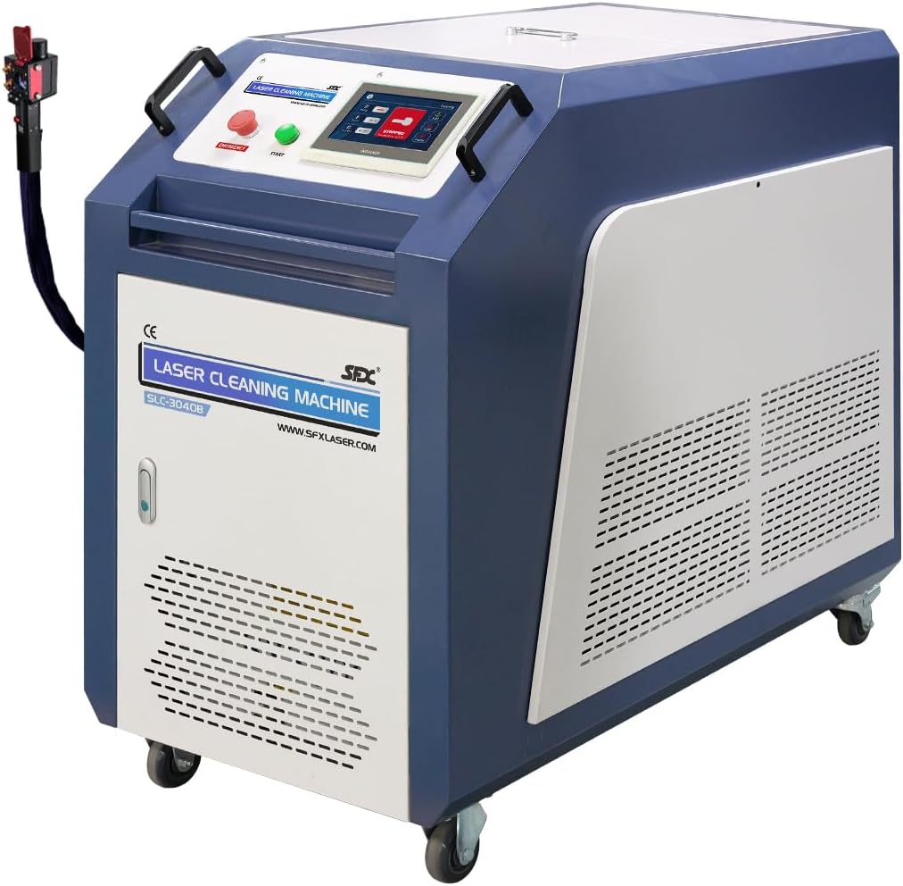 Laser Cleaning Machine 3000W 220V Double-Wobble Intelligent Laser Gun 400mm Scanning Width 0.39mW Class 1 Continuous Cleaning For Metal Paint, Oil, Rust Removal