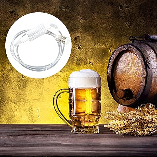 FUJIE Brew Syphon Tube Home Brew Beer Siphon Filter Soft Tube Wine Making Tool Reusable, 2 Meter