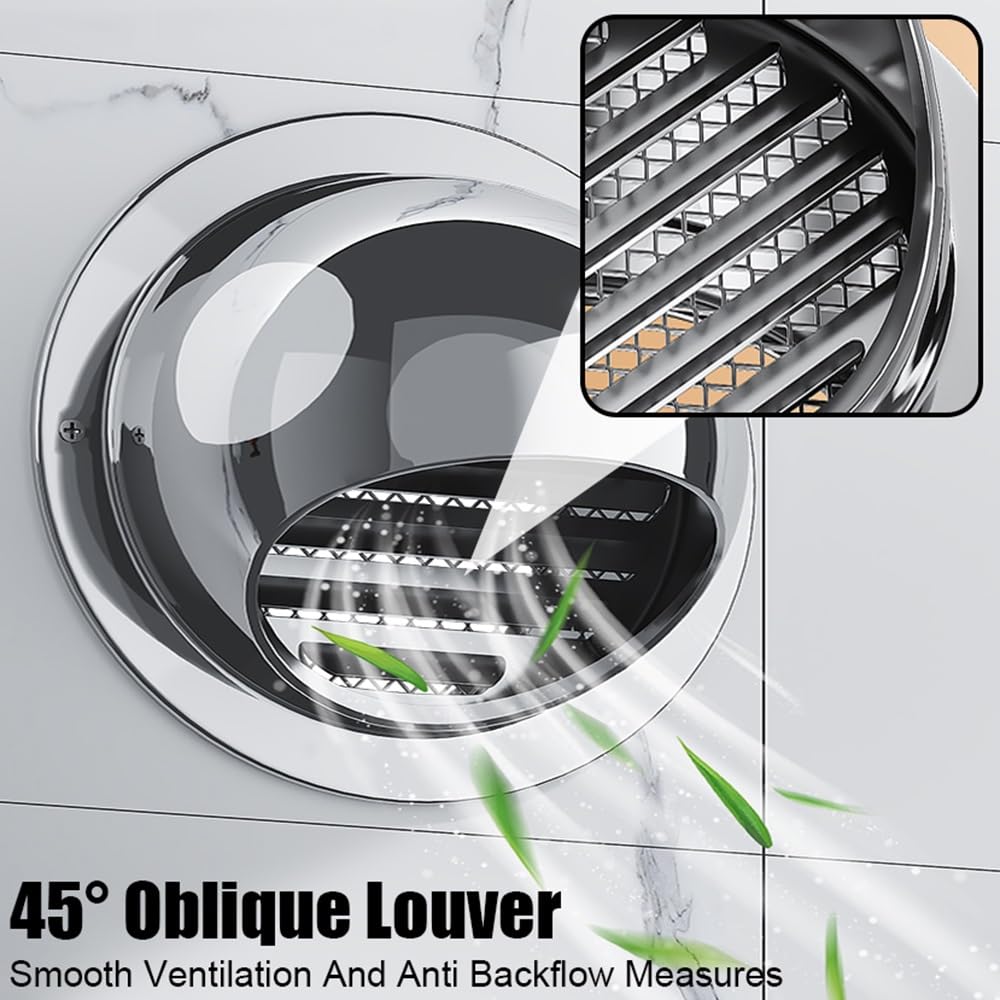 Acciaio Inox Comignolo Uccello Guard Tetto Pioggia Copertura Cappello Rotondo per Camino per Camino Canna fumaria Furnace Exterior Stove sfiato 60-200mm(150mm/5.90in)