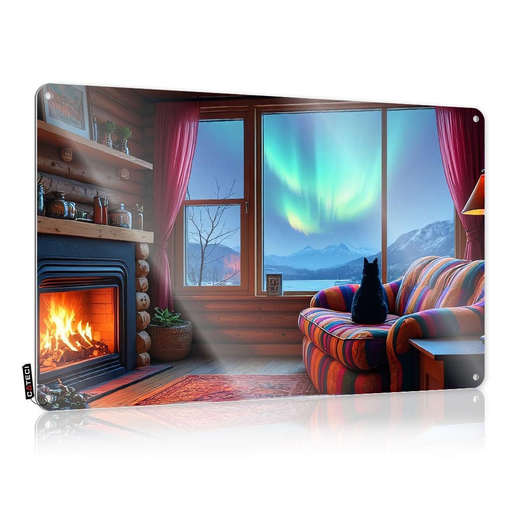 Pool Wall Decor Old Rustic Western Metal Sign Tin Rules Rust-proof Vintage Art/Backyard Signs And Outdoor - A Cozy Cabin With Fireplace, Colorful Sofa