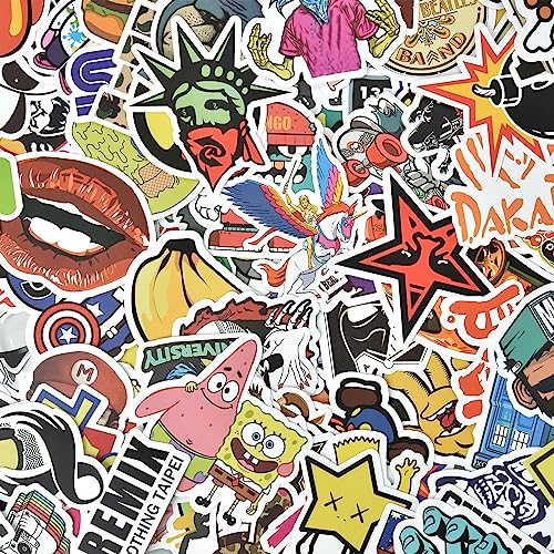 Willingood Aufkleber 200 Stück Wasserdicht Vinyl Stickers Graffiti Style Decals für Auto Motorräder Fahrrad Skateboard Snowboard Gepäck Laptop Aufkleber MacBook iPad und mehr